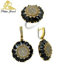 Gümüş Otantik Taşlı Set